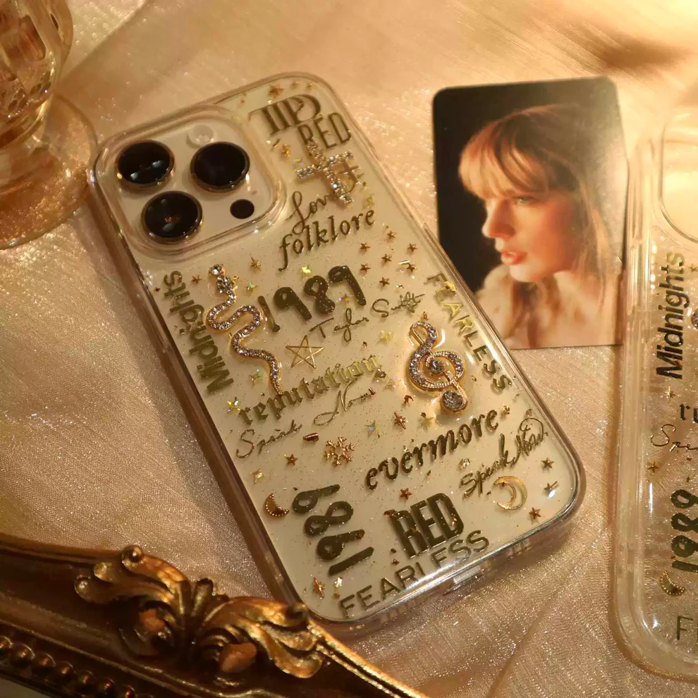 iPhone 16 Taylor Swift Golden Charms (TS Eras Glitter Edition)