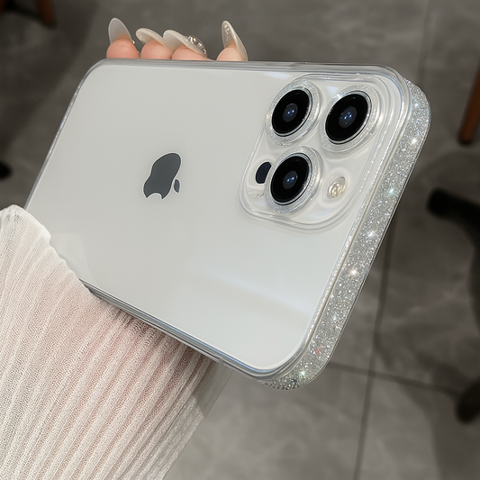 iPhone 16 Glitter Edge Case (Anti-Yellow + Shockproof)