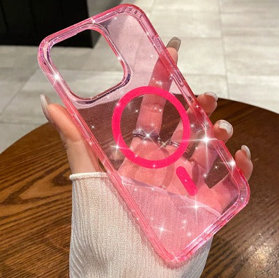 iPhone 16 Glitter Case with MagSafe (Anti-Yellow + Shockproof)