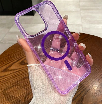 iPhone 16 Glitter Case with MagSafe (Anti-Yellow + Shockproof)