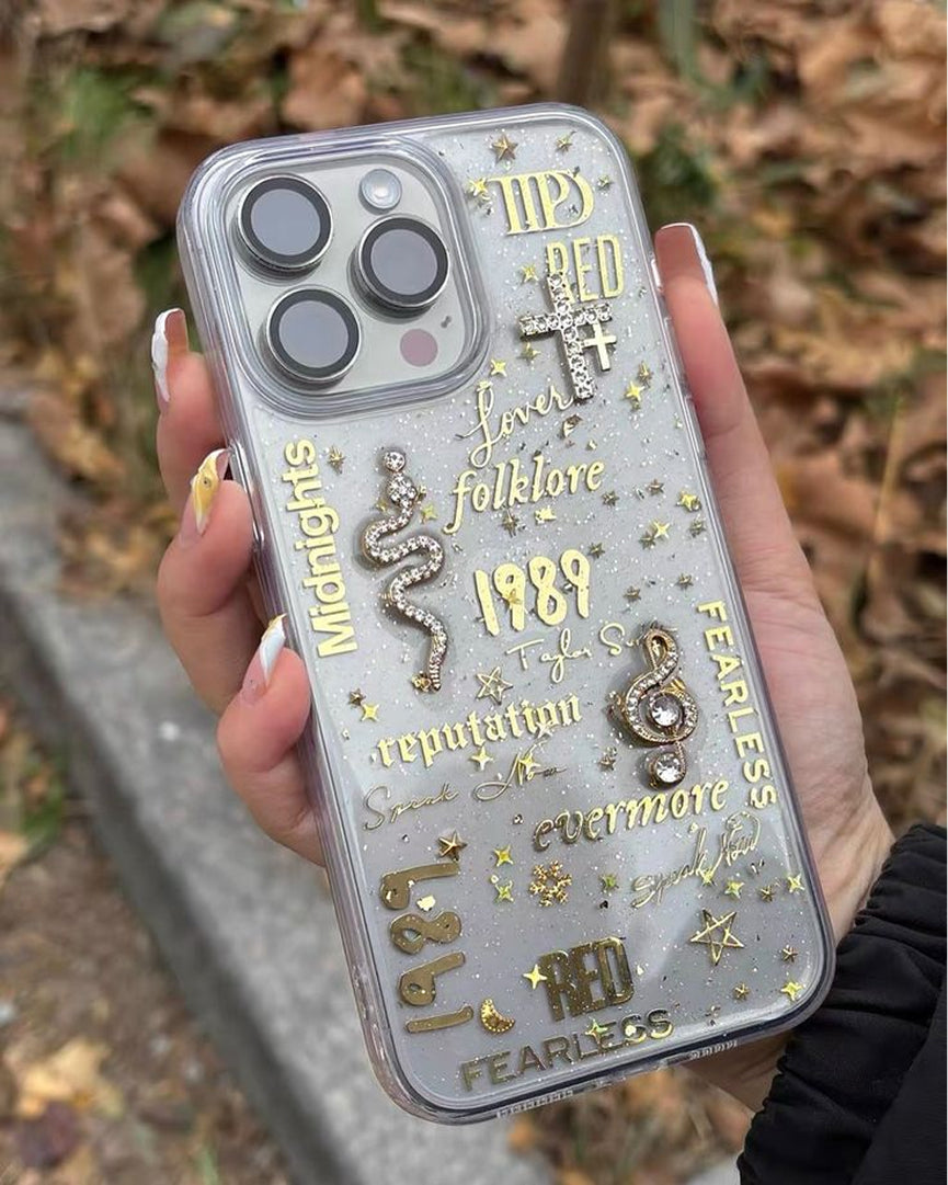 iPhone 16 Taylor Swift Golden Charms (TS Eras Glitter Edition)